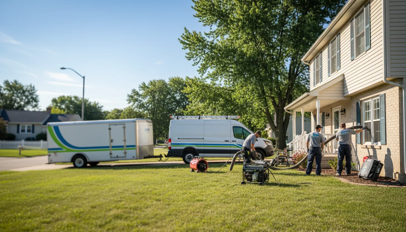 Flooded Basement Restoration And Cleanup With Repair in Industry, IL near me